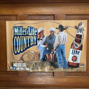 Vintage Miller Lite Country Wall Decor Beer Poster “It’s it and that’s that”